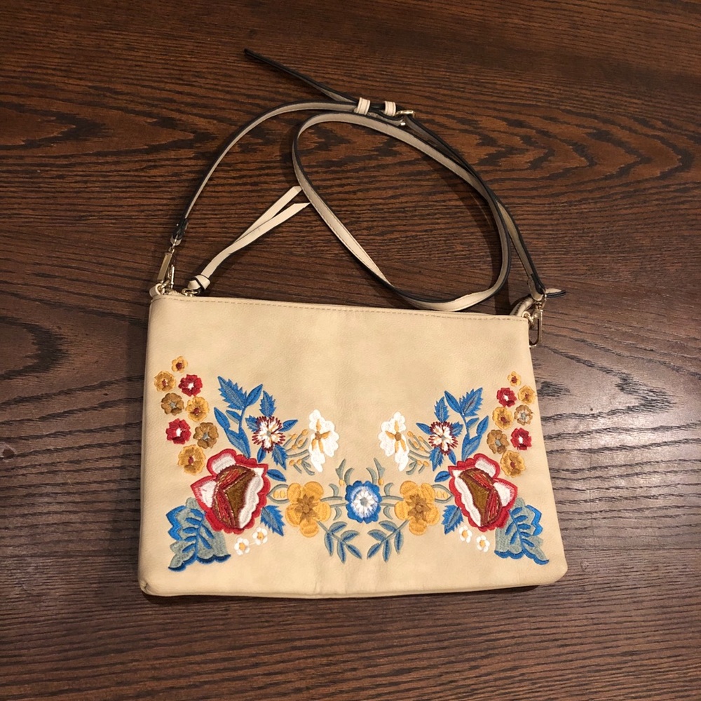 FLORAL EMBROIDERY crossbody